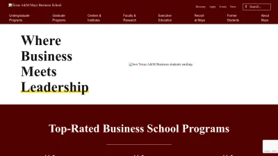 Screenshot preview of mays.tamu.edu