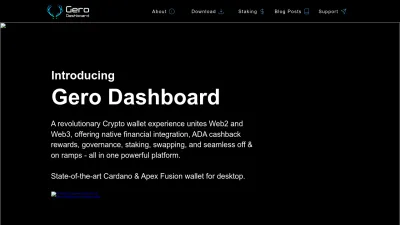 Screenshot preview of gerowallet.io
