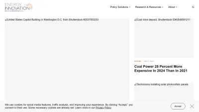 Screenshot preview of energyinnovation.org
