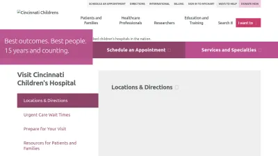 Screenshot preview of cincinnatichildrens.org