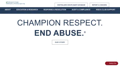 Screenshot preview of uscenterforsafesport.org