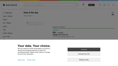 Screenshot preview of galaxus.de