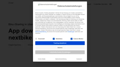 Screenshot preview of nextbike.de