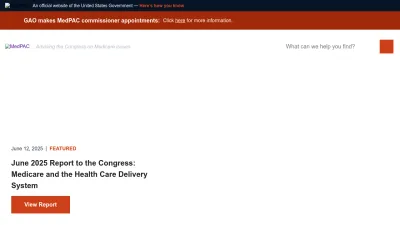 Screenshot preview of medpac.gov