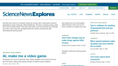 Screenshot of Snexplores.org