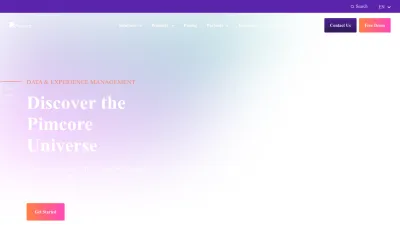 Screenshot preview of pimcore.com