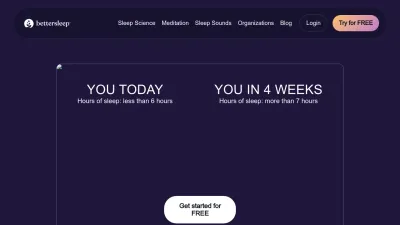 Screenshot preview of bettersleep.com