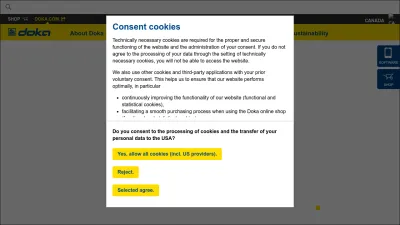 Screenshot preview of doka.com