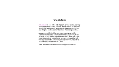Screenshot preview of patentstorm.us