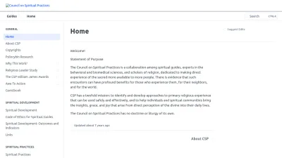 Screenshot preview of csp.org