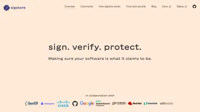 Screenshot preview of sigstore.dev