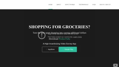 Screenshot preview of producttube.com