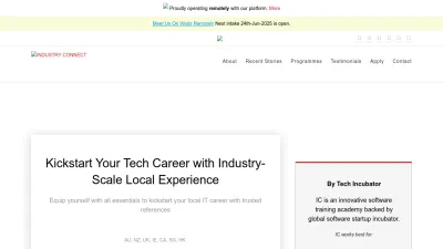 Screenshot preview of industryconnect.org