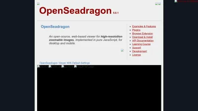 Screenshot preview of openseadragon.github.io