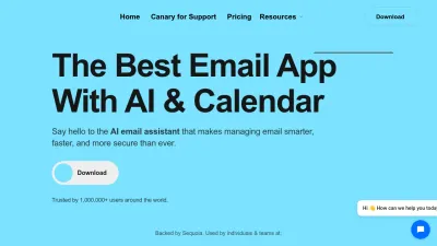 Screenshot preview of canarymail.io