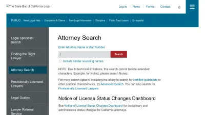 Screenshot preview of apps.calbar.ca.gov