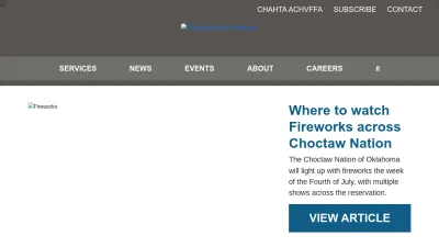 Screenshot preview of choctawnation.com