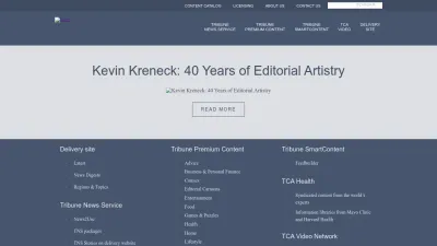 Screenshot preview of tribunecontentagency.com