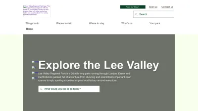 Screenshot preview of visitleevalley.org.uk