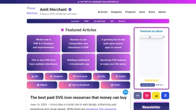 Screenshot preview of amitmerchant.com