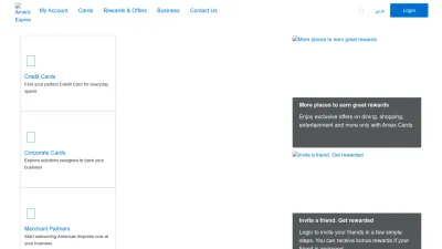 Screenshot preview of americanexpress.com.bh