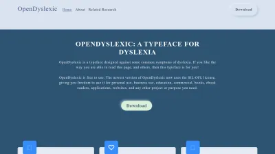 Screenshot preview of opendyslexic.org