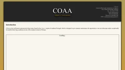 Screenshot preview of coaa.co.uk