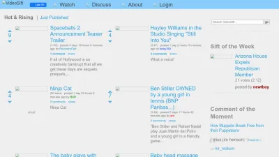 Screenshot preview of videosift.com