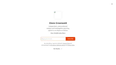 Screenshot preview of greenwald.substack.com