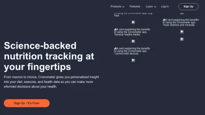 Screenshot preview of cronometer.com