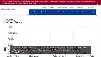 Screenshot preview of masseyeandear.org