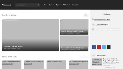 Screenshot preview of filmmakeriq.com