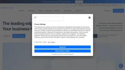 Screenshot preview of shopware.com