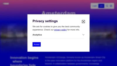 Screenshot preview of amsterdamsmartcity.com
