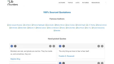 Screenshot preview of libquotes.com