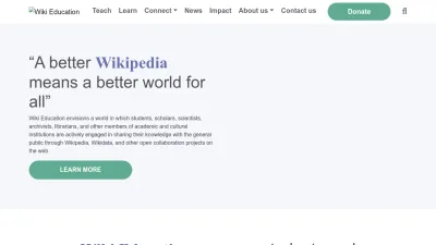 Screenshot preview of wikiedu.org