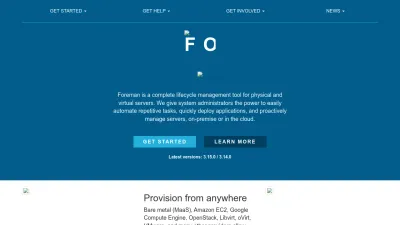 Screenshot preview of theforeman.org