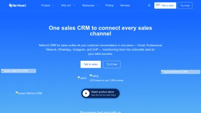 Screenshot preview of nethunt.com