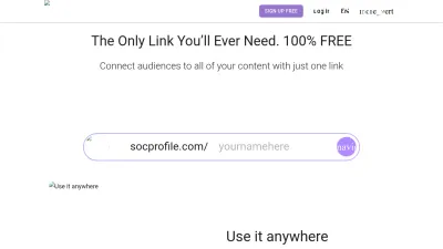 Screenshot preview of socprofile.com