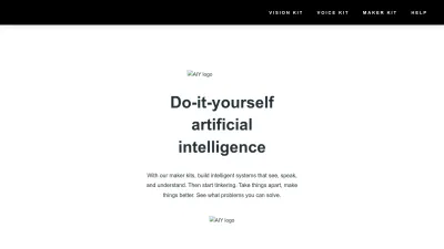 Screenshot preview of aiyprojects.withgoogle.com