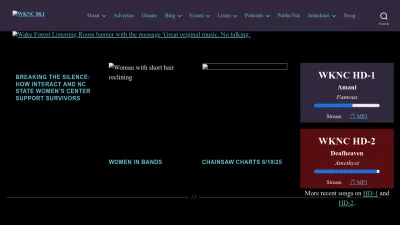 Screenshot preview of wknc.org