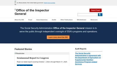 Screenshot preview of oig.ssa.gov