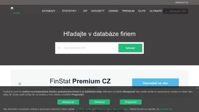 Screenshot preview of finstat.sk