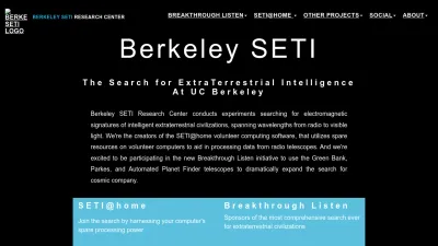 Screenshot preview of seti.berkeley.edu