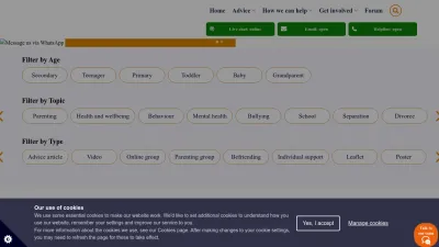 Screenshot preview of familylives.org.uk