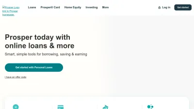 Screenshot preview of prosper.com