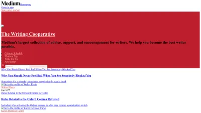 Screenshot preview of writingcooperative.com
