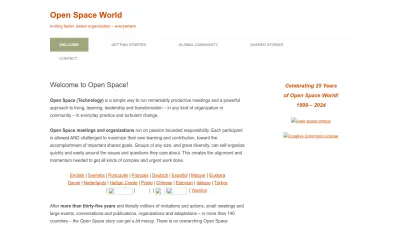 Screenshot preview of openspaceworld.org