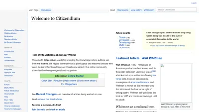 Screenshot preview of citizendium.org