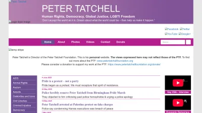 Screenshot preview of petertatchell.net
